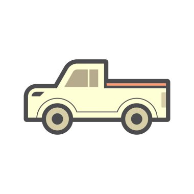 pikap kamyon aksesuarı veya tonneau kapağı veya yatak kamyonu kapağı vektör simgesi tasarımı.