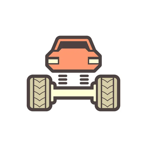 Road Truck Vector Icon Design Element — Stock Vector