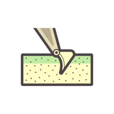 Kazıcı ve toprak kazma vektör simgesi tasarımı.