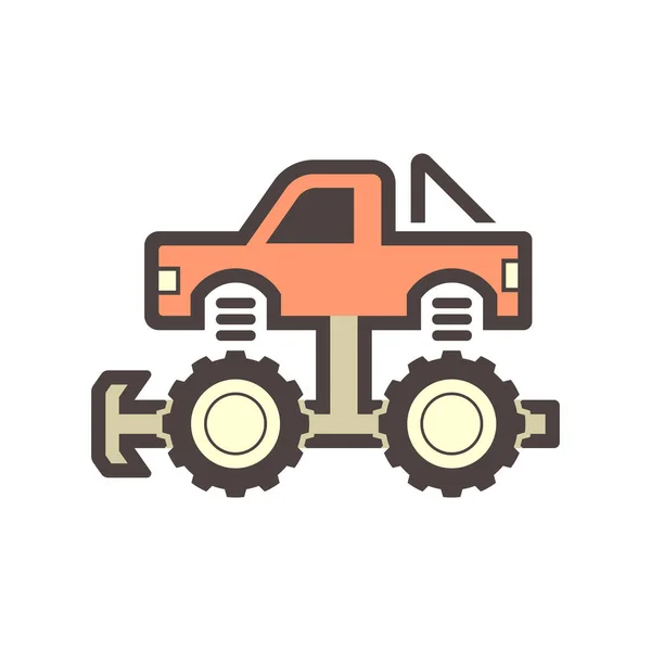 Road Truck Vector Icon Design Element — 스톡 벡터