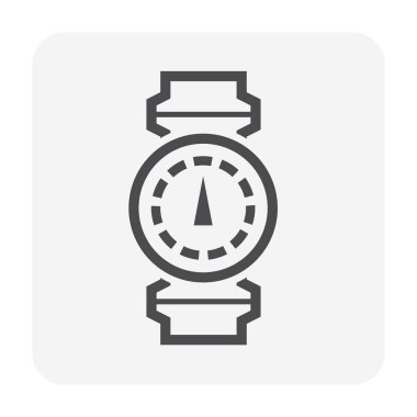 Tesisat işi grafik tasarım elementi için metre boru vektör simgesi tasarımı.