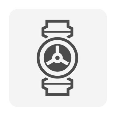 Tesisat işi grafik tasarım elementi için boru kapağı vektör simgesi tasarımı.