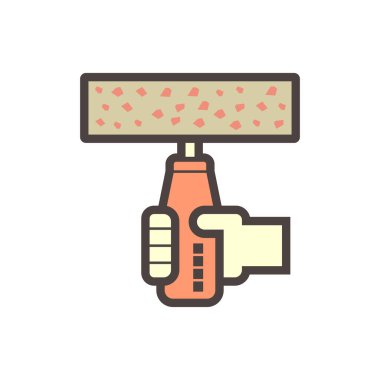 Somut kuvvet testi çalışma vektörü simgesi tasarımı.