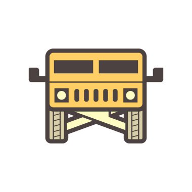 Off road SUV araç vektör simgesi tasarımı.