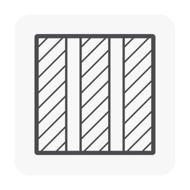 Ahşap zemin deseni ve malzeme simgesi, siyah renk.