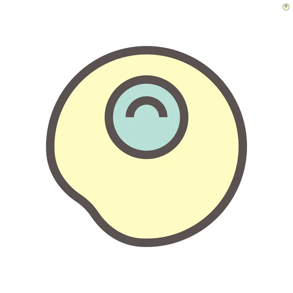 Desain Ikon Vektor Telur Goreng Untuk Elemen Desain Grafis Makanan - Stok Vektor