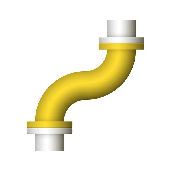 Diseño Del Icono Del Conector Tubería Acero Aislado Sobre Fondo — Archivo Imágenes Vectoriales