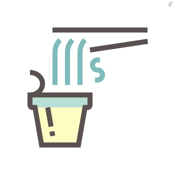 Nudel Tasse Vektor Icon Design Für Lebensmittel Grafik Design Element — Stockvektor