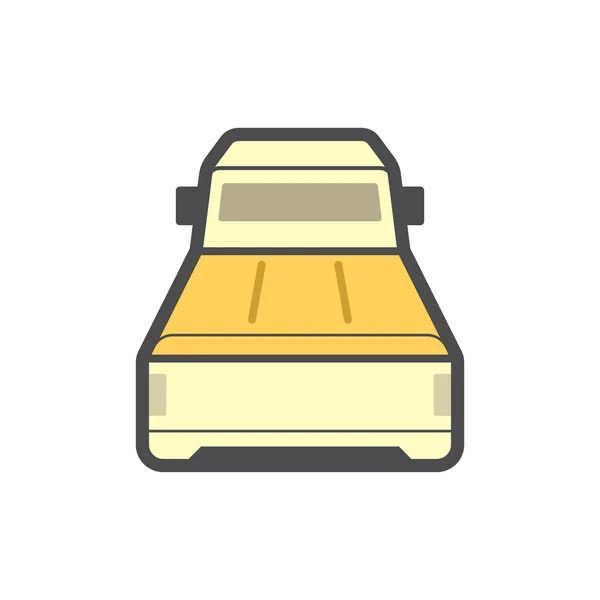 Pickup Truck Accessory Tonneau Cover Bed Truck Cover Vector Icon — Stock Vector