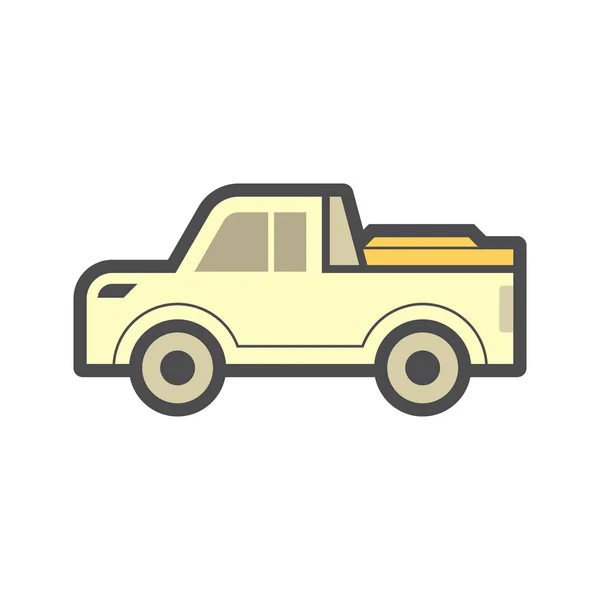 Pickup Truck Accessory Tonneau Cover Bed Truck Cover Vector Icon — 스톡 벡터