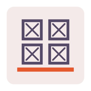 Sevkiyat iş, 64 x 64 mükemmel piksel ve düzenlenebilir kontur için Carg konteyner kutu simgesi tasarım,.