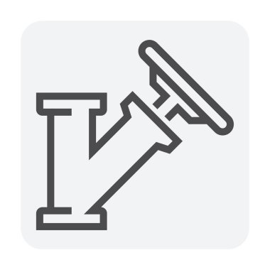 Çelik boru konnektörü ve kapak simgesi seti, 64x64 mükemmel piksel ve düzenlenebilir vuruş.