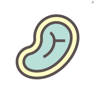 Gıda grafik tasarımı ögesi çalışması için sığır eti vektör simgesi tasarımı.