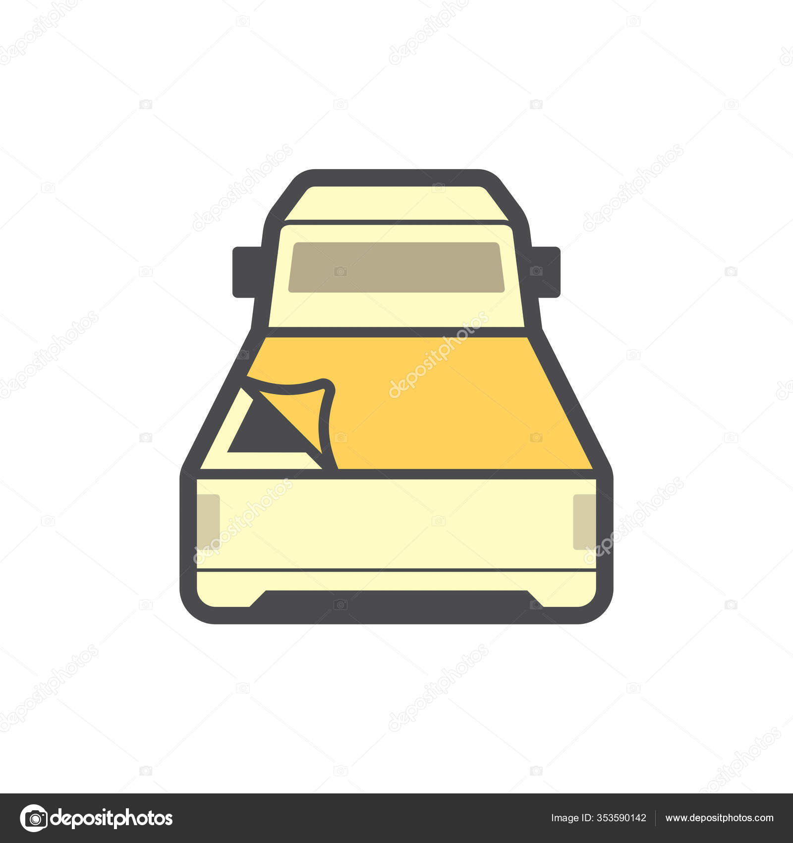 Pickup Truck Accessory Tonneau Cover Bed Truck Cover Vector Icon Stock Vector C Roncivil 353590142