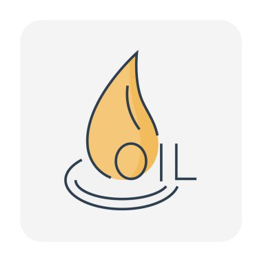 Yağ damlası simgesi tasarımı, düzenlenebilir vuruş.