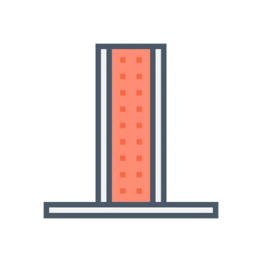 Beyaz üzerine bölünmüş duvar veya bölünmüş uzay ekipman vektör simgesi tasarımı.