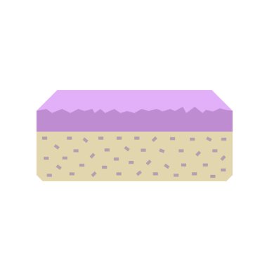 Concrete paver block brick floor icon for landscaping design.