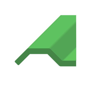 Çatı kaplama malzemesi simgesi tasarım.