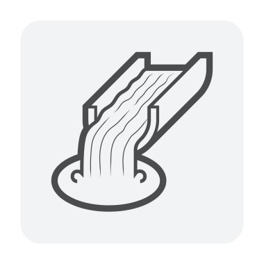 Beyaz arkaplanda çelik ve metal döküm vektör tasarımı.