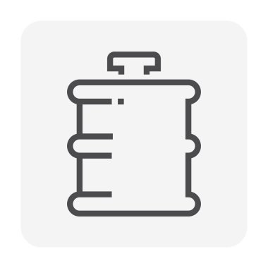 İçme konsepti tasarımı için su şişesi vektör simgesi tasarımı, düzenlenebilir felç.