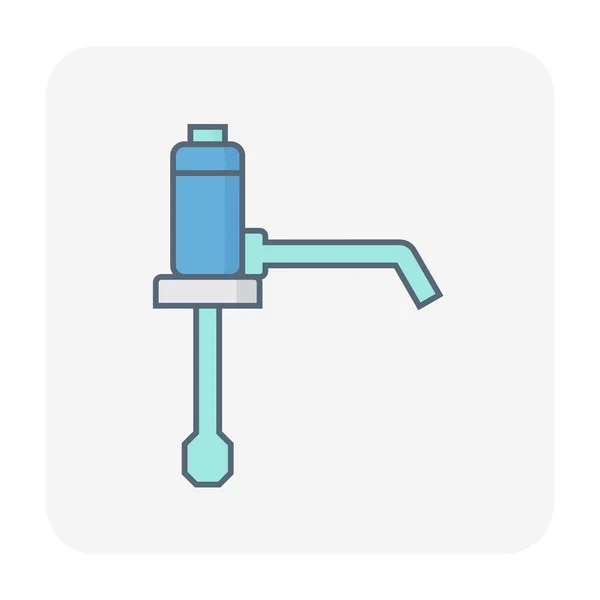 Water Pump Icon Design Black Outline — Stock Vector