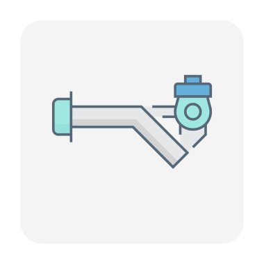 Su Pompası simge tasarımı, siyah ve anahat.