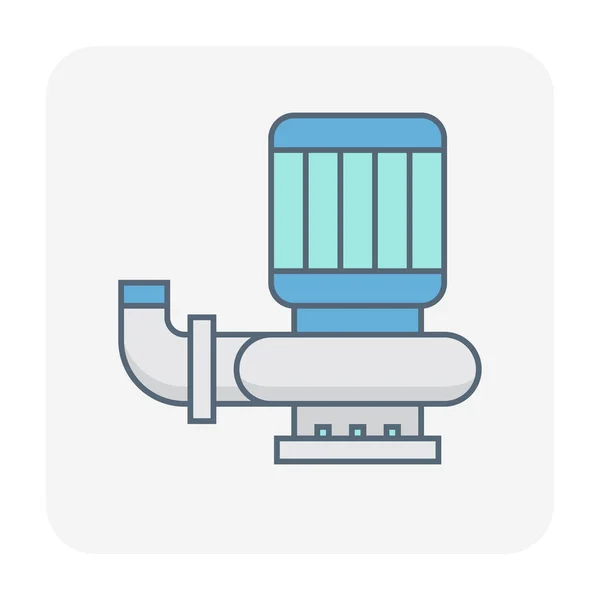 Water Pomp Icon Design Zwart Outline — Stockvector