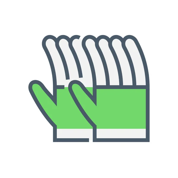 Handschuh Oder Sicherheitsausrüstung Vektor Icon Design 64X64 Pixel Perfekt Und — Stockvektor