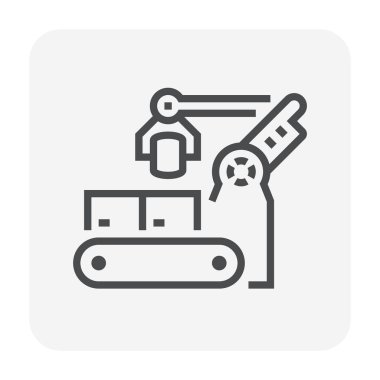 Gıda işleme sanayi simge, 64 x 64 mükemmel piksel ve düzenlenebilir kontur.