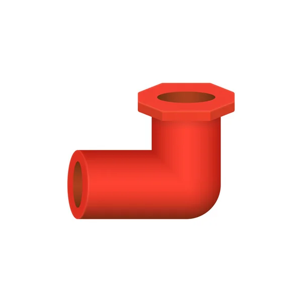 Vector Pictogram Voor Pipe Fitting Voor Sanitair Pijpleidingen Werk — Stockvector