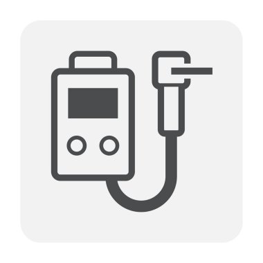 Kaynak kabini ve meşale vektör ikonu tasarımı.