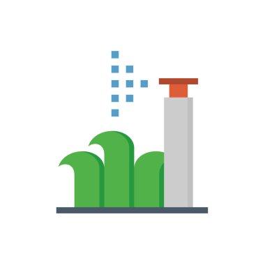 Otomatik su yağmurlama ve sulama sistemi simge tasarımı.