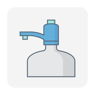 Su Pompası simge tasarımı, siyah ve anahat.