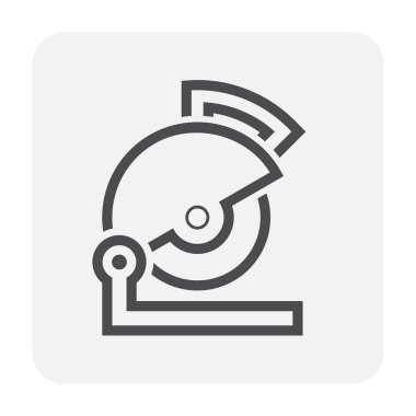 Çelik kesme aracı vektör simgesi tasarımı.