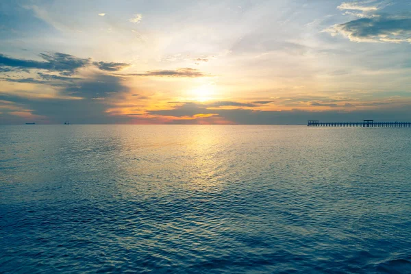 Akşam Vakti Deniz Manzarası Gökyüzü — Stok fotoğraf