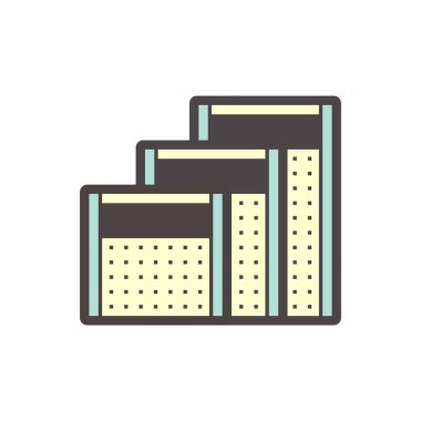 Beyaz üzerine bölünmüş duvar veya bölünmüş uzay ekipman vektör simgesi tasarımı.