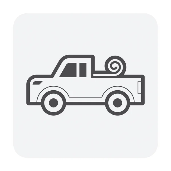 Pickup Truck Accessory Tonneau Cover Bed Truck Cover Vector Icon — Stock Vector