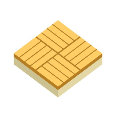 Concrete paver block brick floor icon for landscaping design.