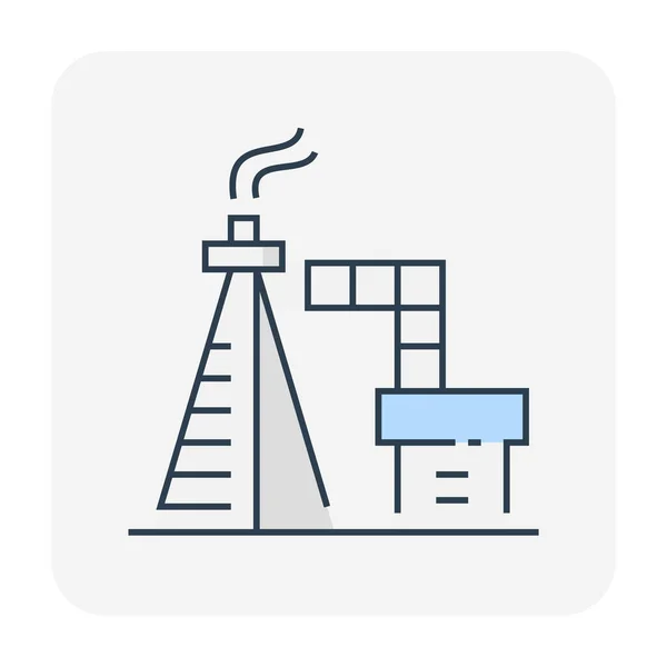 Conception Icône Évent Gaz Pétrole Pour Travail Industrie Course Modifiable — Image vectorielle