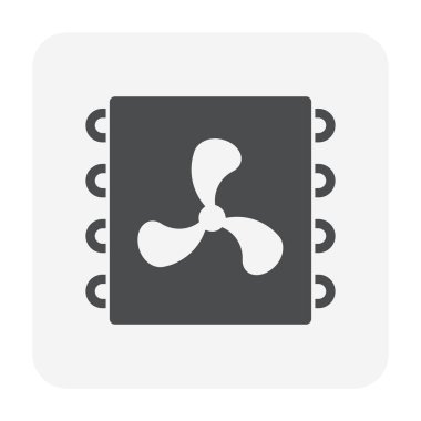 Klima bobini parça simgesi tasarımı.