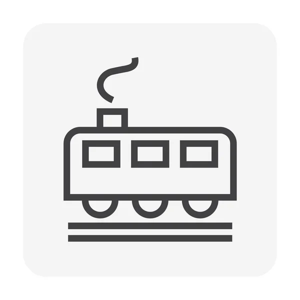 Diseño Icono Vector Tren Para Diseño Concepto Transporte Carrera Editable — Vector de stock