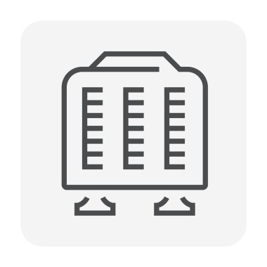 Hava kompresör simgesi, 64 x 64 mükemmel piksel ve düzenlenebilir kontur.