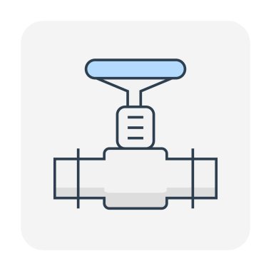 Endüstriyel çalışma için boru ve kapak simgesi tasarımı, düzenlenebilir felç.