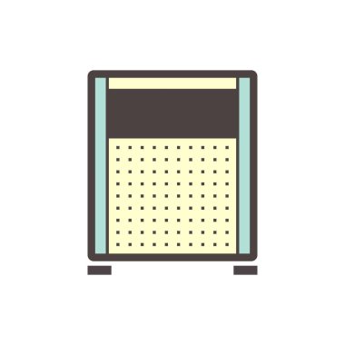 Beyaz üzerine bölünmüş duvar veya bölünmüş uzay ekipman vektör simgesi tasarımı.