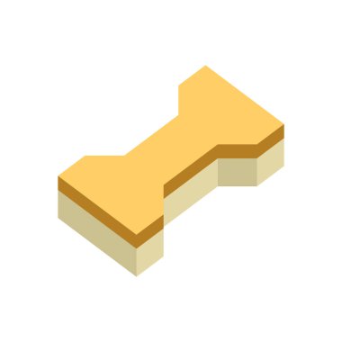 Concrete paver block brick floor icon for landscaping design.