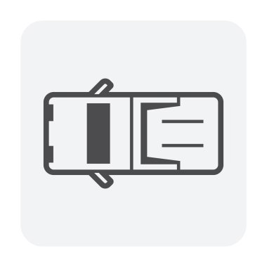 pikap kamyon aksesuarı veya tonneau kapağı veya yatak kamyonu kapağı vektör simgesi tasarımı.