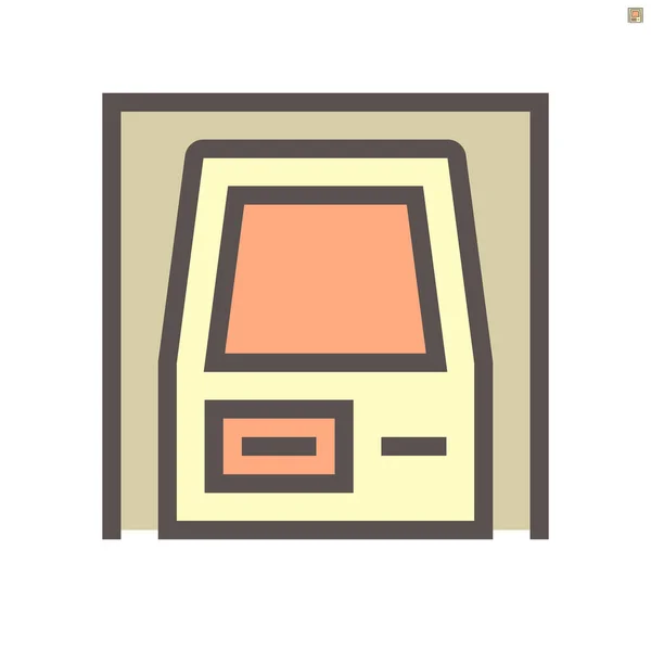 Diseño Ícono Vector Máquina Atm Para Elemento Diseño Gráfico Financiero — Archivo Imágenes Vectoriales