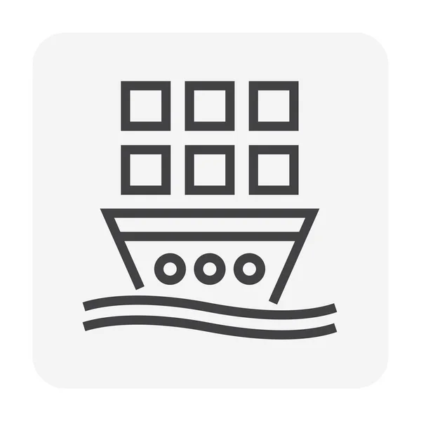 Vrachtschip Lading Container Vector Pictogram Ontwerp Voor Scheepvaart Industrieel Concept — Stockvector