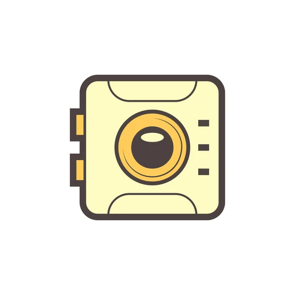 Sport Camera Photography Equipment Vector Icon Design White — Stock Vector