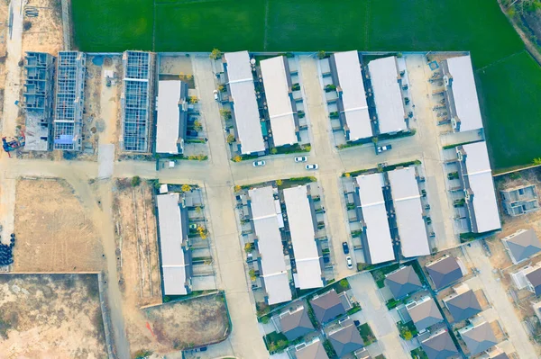 Construção Construção Civil Vista Aérea Chiang Mai Tailândia — Fotografia de Stock